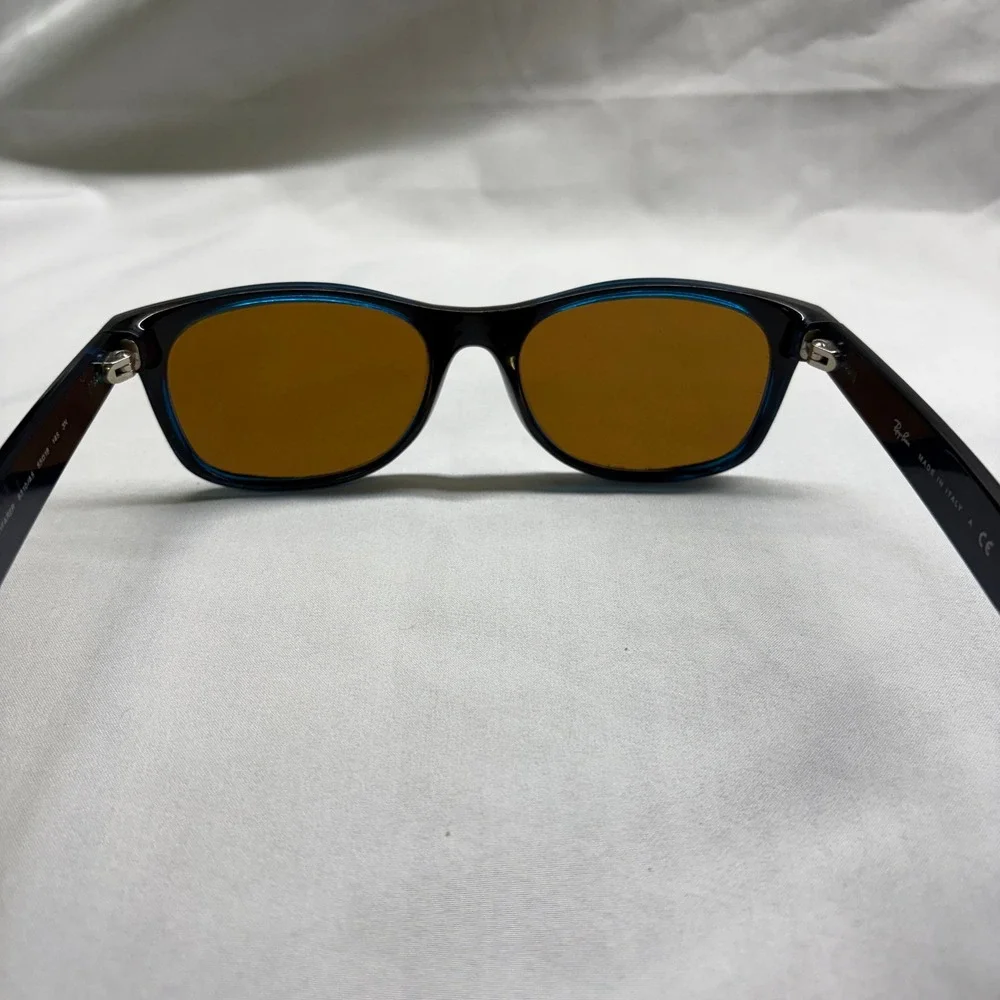 Ray-Ban Used Wayfarer RB2132 Sunglasses Unisex 55mm Blue Brown Good Prescription